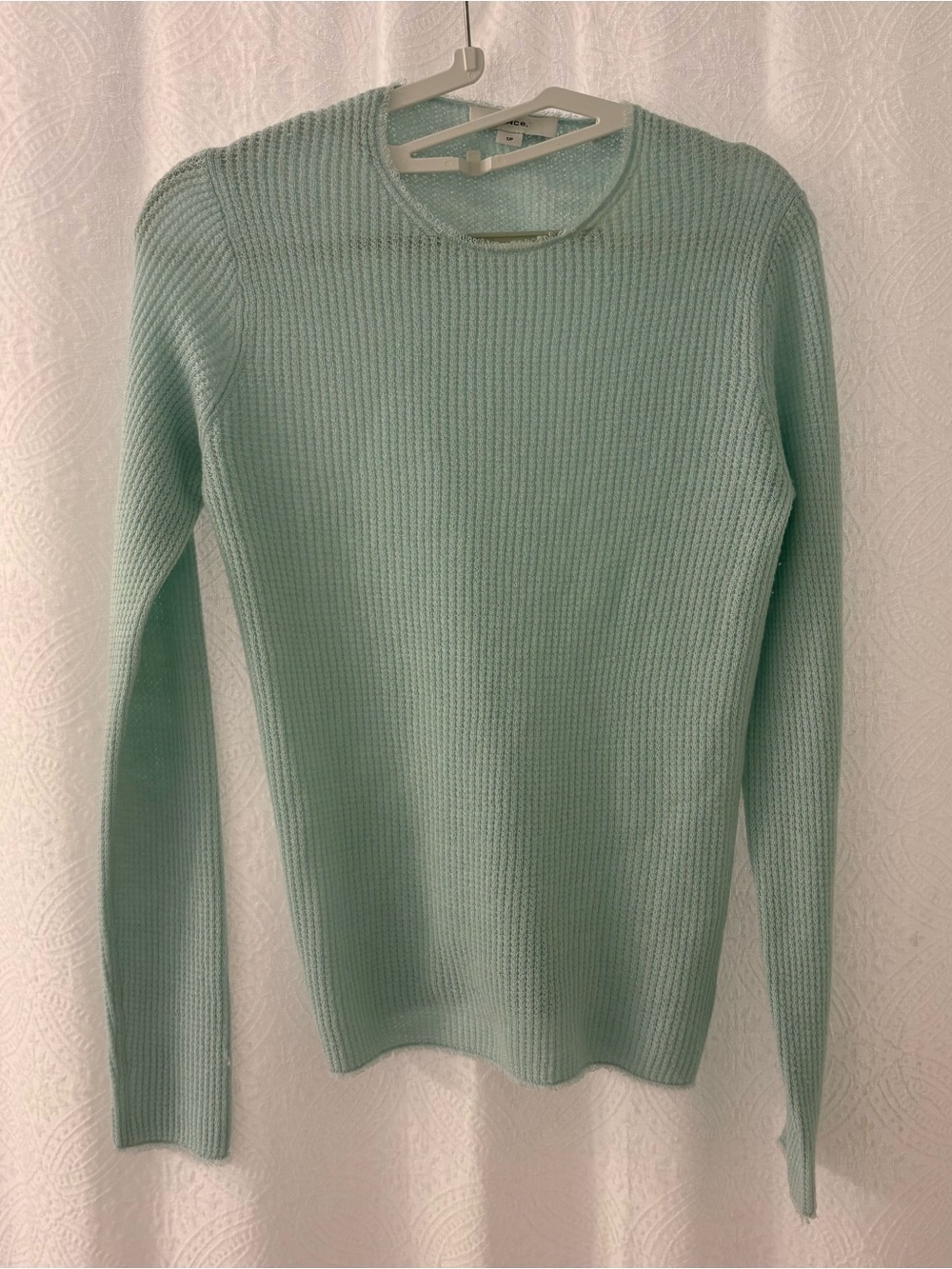 Vince Light Mint Crewneck Cashmere Silk Sweater - Women Small